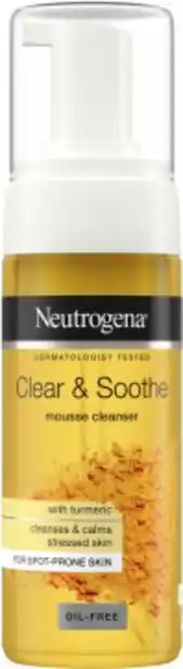 LloydsApotek Neutrogena clear & soothe mousse cleanser, 150 ml erbjuda