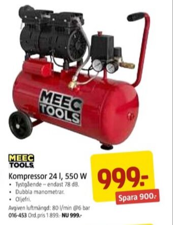 Jula Meec tools kompressor erbjuda