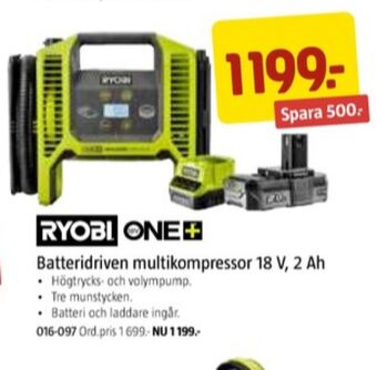Jula Ryobi kompressor erbjuda