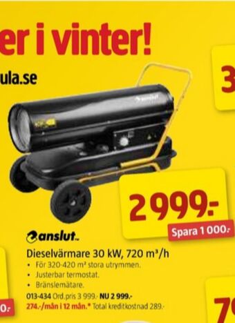 Jula Anslut dieselvärmare erbjuda