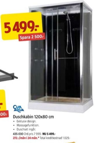 Jula Cur aqua duschkabin erbjuda