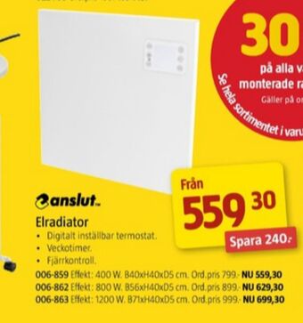 Jula Anslut element erbjuda