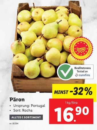Lidl Päron erbjuda
