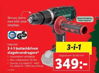 Lidl 3-i-1 batteridriven slagskruvdragare erbjuda