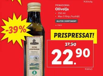Lidl Olivolja erbjuda