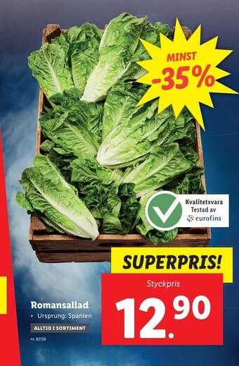 Lidl Romansallad erbjuda