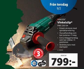 Lidl Vinkelslip erbjuda