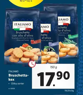 Lidl Bruschetta kex erbjuda