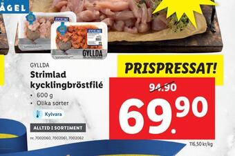 Lidl Strimlad kycklingbröstfilé erbjuda