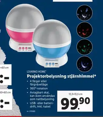 Projektor belysning stjärnhimmel