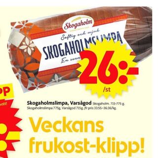 ICA Supermarket Skogaholmslimpa erbjuda
