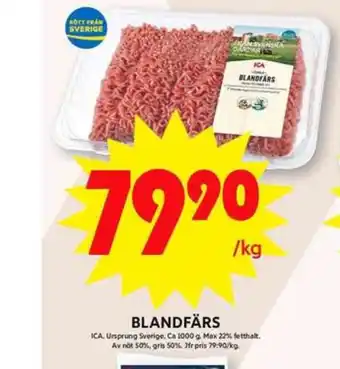 ICA Maxi Ica blandfärs erbjuda