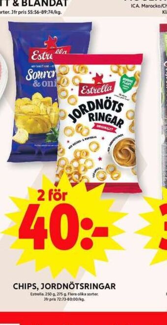ICA Maxi Estrella chips erbjuda