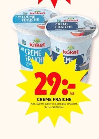 ICA Kvantum Arla köket crème fraiche erbjuda