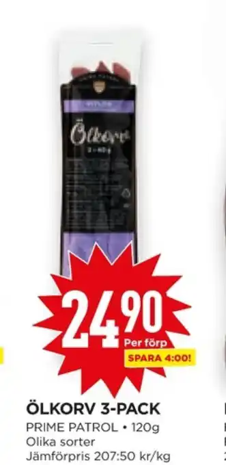 Willys Hemma Prime patrol ölkorv erbjuda