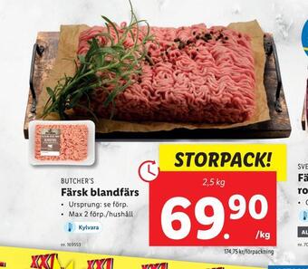 Lidl Färsk blandfärs erbjuda