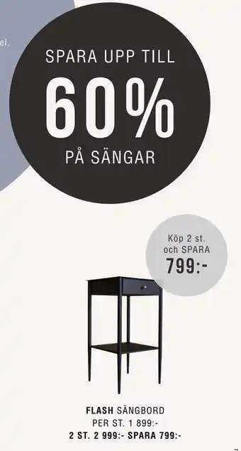 ILVA Flash sängbord erbjuda