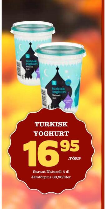 Bonum Matmarknad Turkisk yoghurt erbjuda