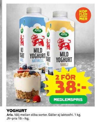 Coop Extra Yoghurt erbjuda