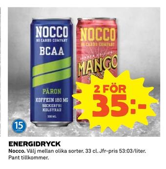 Coop Extra Energidryck erbjuda
