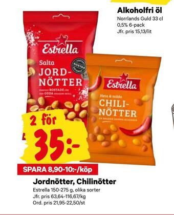 City Gross Jordnötter, chilinötter erbjuda