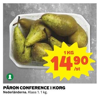 Coop Extra Päron conference i korg erbjuda