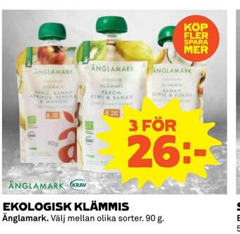Coop Daglivs Ekologisk klämmis erbjuda