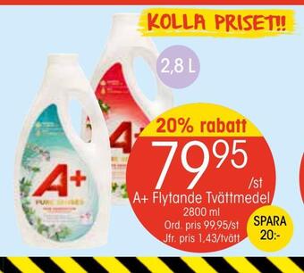 EKO A+ flytande tvättmedel erbjuda