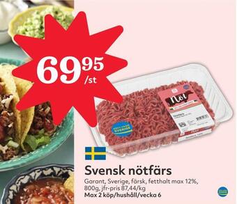 Hemköp Svensk nötfärs erbjuda