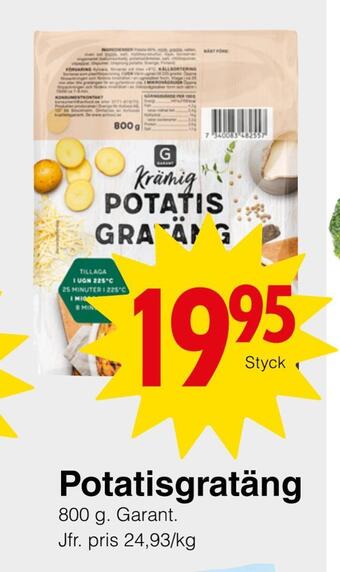 Matöppet Potatisgratäng erbjuda