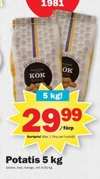 Pekås Potatis 5 kg erbjuda