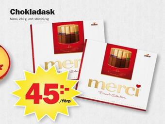 Pekås Chokladask erbjuda