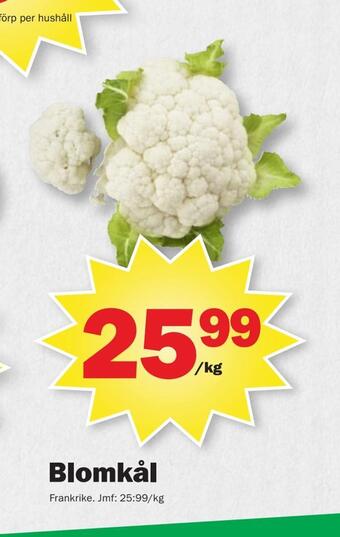 Pekås Blomkål erbjuda