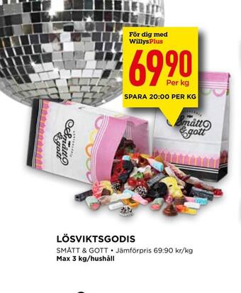 Willys Lösviktsgodis erbjuda