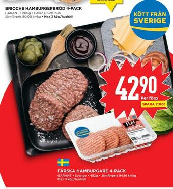 Willys Hemma Färska hamburgare 4-pack erbjuda