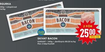 Willys Skivat bacon erbjuda