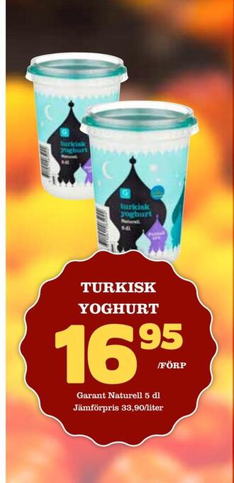 Supergrossen Turkisk yoghurt erbjuda