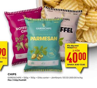 Willys Chips erbjuda