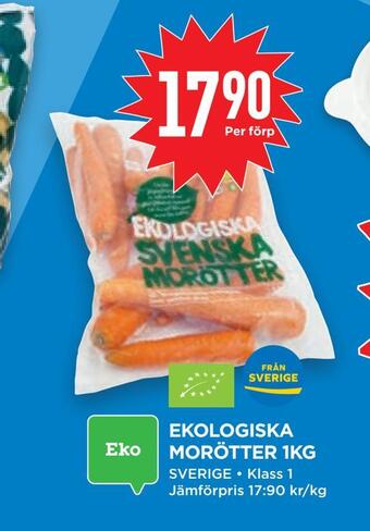 Willys Hemma Ekologiska morötter 1kg erbjuda