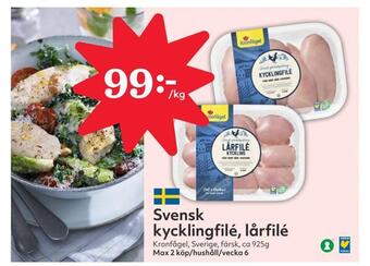 Hemköp Svensk kycklingfilé, lårfilé erbjuda