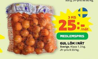 Stora Coop Gul lök i nät erbjuda