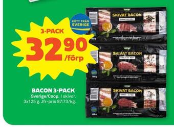 Stora Coop Bacon 3-pack erbjuda