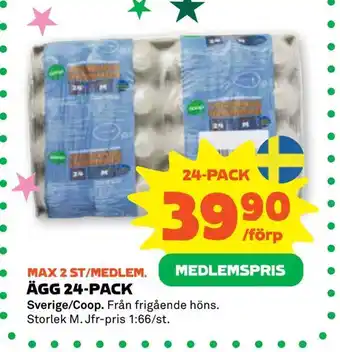Stora Coop Ägg 24-pack erbjuda