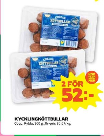 Stora Coop Kycklingköttbullar erbjuda