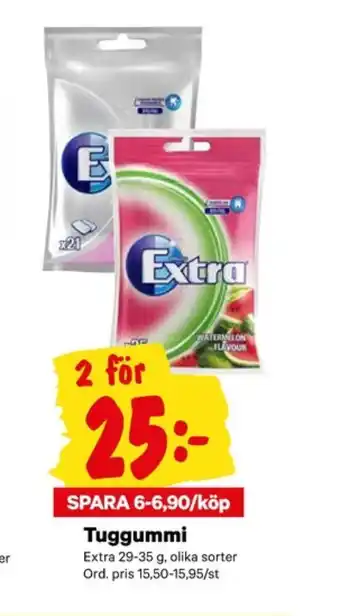 City Gross Extra tuggummi watermelon erbjuda