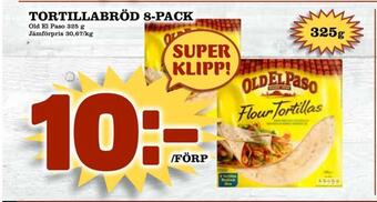 Nya Pulsen Tortillabröd 8-pack erbjuda