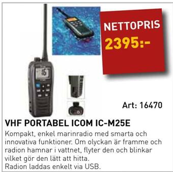 SeaSea Vhf portabel icom ic-m25e erbjuda