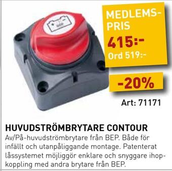Huvudströmbrytare contour