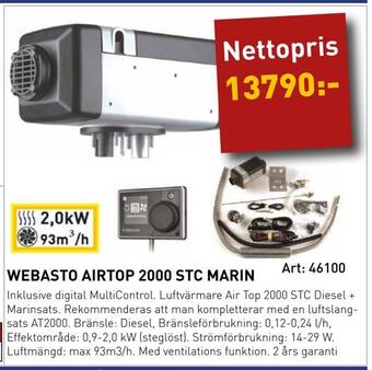 SeaSea Webasto airtop 2000 stc marin erbjuda