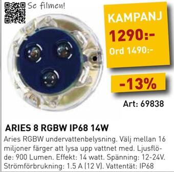 SeaSea Aries 8 rgbw ip68 14w erbjuda